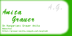 anita grauer business card